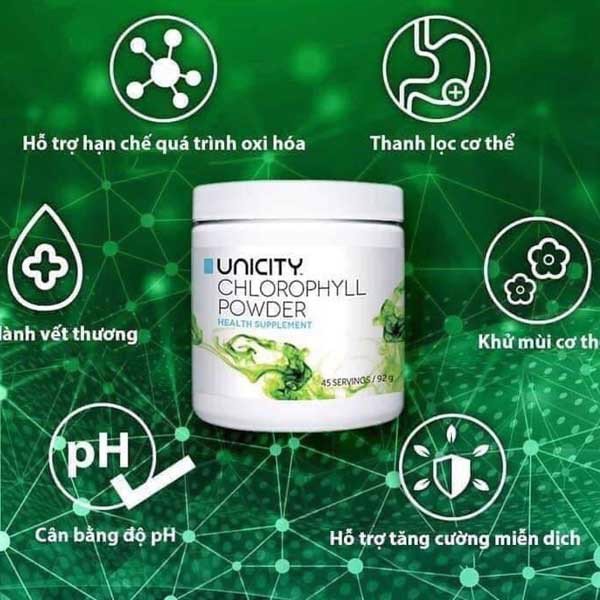 Rất Hay Bột uống Diệp lục Unicity Super Chlorophyll Powder Health