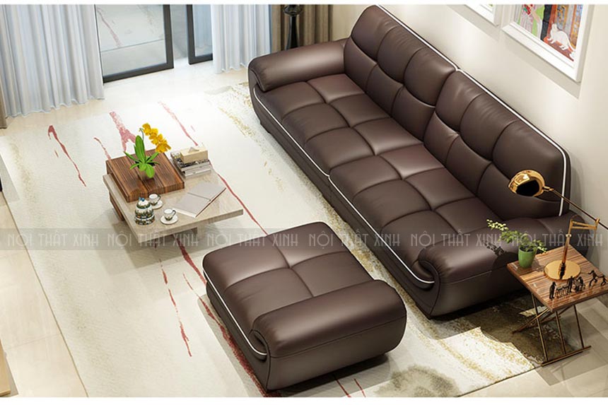 Ghế sofa kết hợp độc đáo với bàn trà góp phần làm tăng thêm sức hút hấp dẫn hơn cho căn phòng khách
