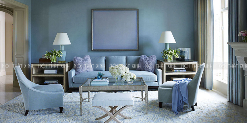 cách phối màu giúp mang tới không gian phòng khách đẹp