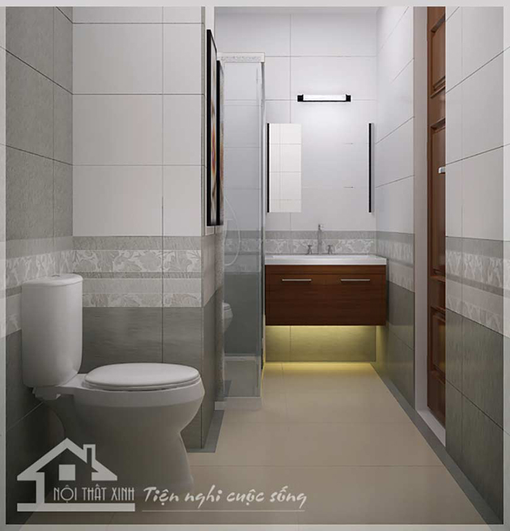 Bất cứ không gian nội thất nào cũng cần kết hợp hài hòa ánh sáng tự nhiên và ánh sáng nhân tạo như đèn điện. Kể cả với phòng tắm