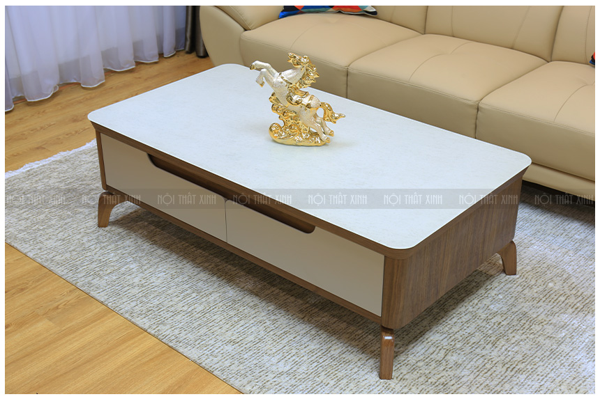 bàn sofa gỗ kính
