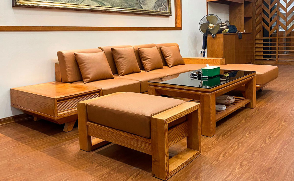 các mẫu bàn ghế gỗ phòng khách đơn giản