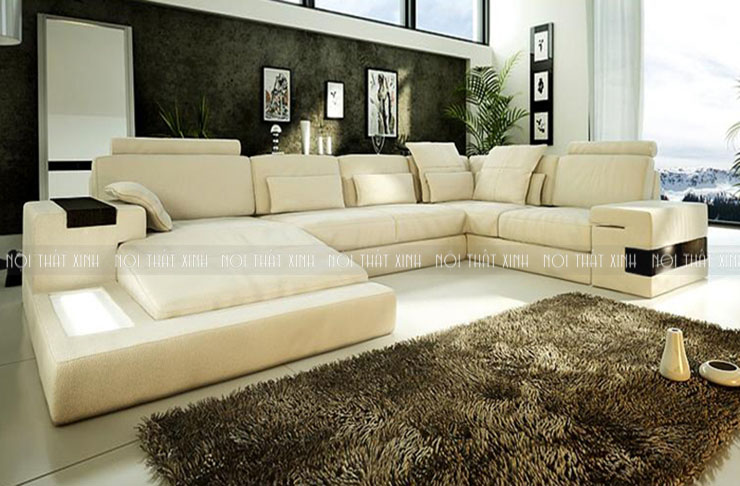 Chọn mua bàn ghế sofa cho phòng khách rộng