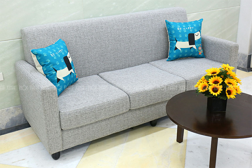 Chọn sofa nhỏ xinh bọc vải cho phòng khách