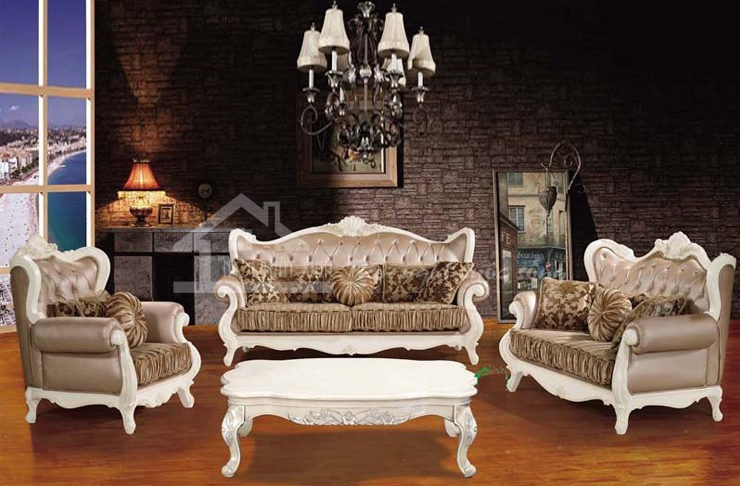 Những bộ ghế sofa tân cổ điển thường được kết hợp với bàn trà phong cách
