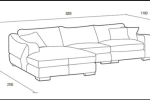 kích thước sofa góc