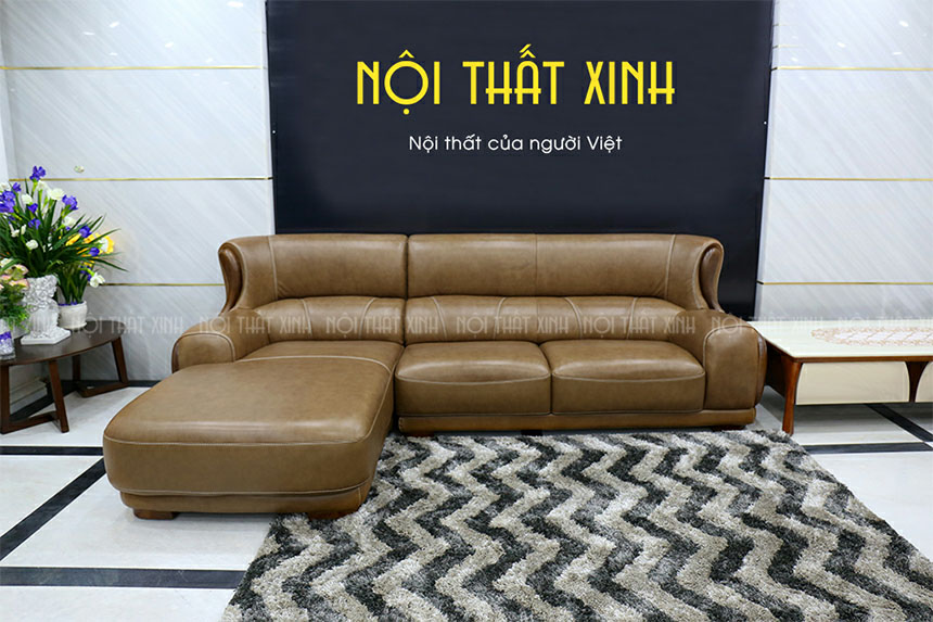Sofa da thật cho phòng khách rộng