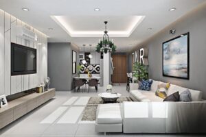 Phong cách ghế sofa cho phòng khách rộng