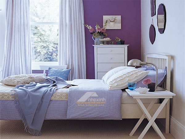 Mẫu phòng ngủ đẹp cho mùa hè với nền xanh nhẹ nhàng