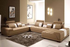 Sofa phòng khách chữ U sang trọng