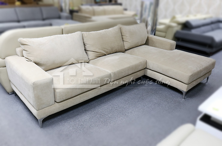 Ghế sofa nỉ có vẻ đẹp gần gũi, nhẹ nhàng với thiết kế đa dạng về kiểu dáng