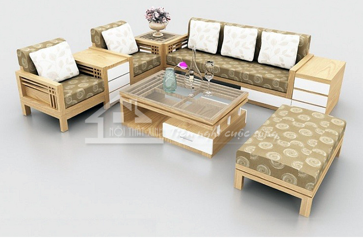 Mẫu sofa gỗ đẹp nội thất xinh