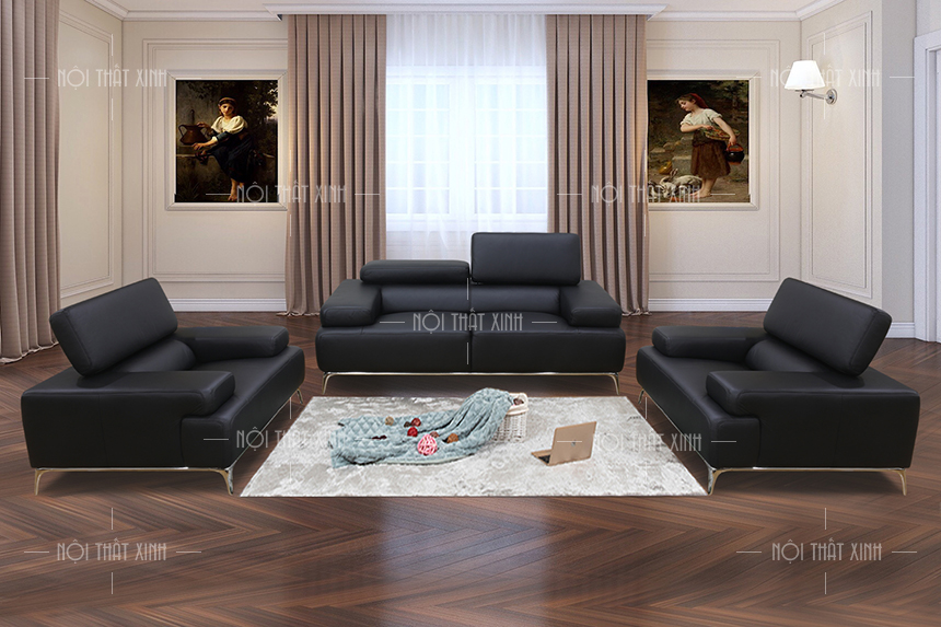 sofa nhập khẩu kết hợp thảm trải sàn