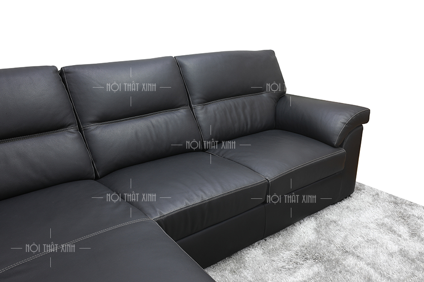 sofa phòng khách nhập khẩu bọc da nguyên tấm