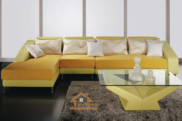 Không gian trẻ trung và yên bình với bộ sofa màu sắc nhẹ nhàng