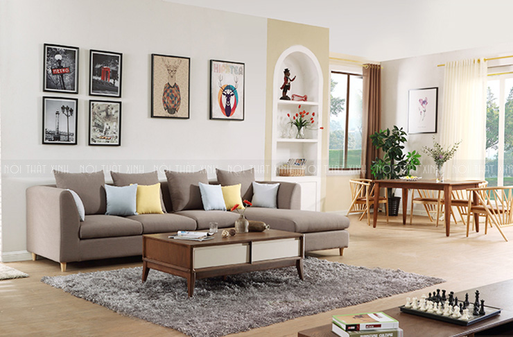 Lựa chọn sofa vải cho phòng khách chung cư
