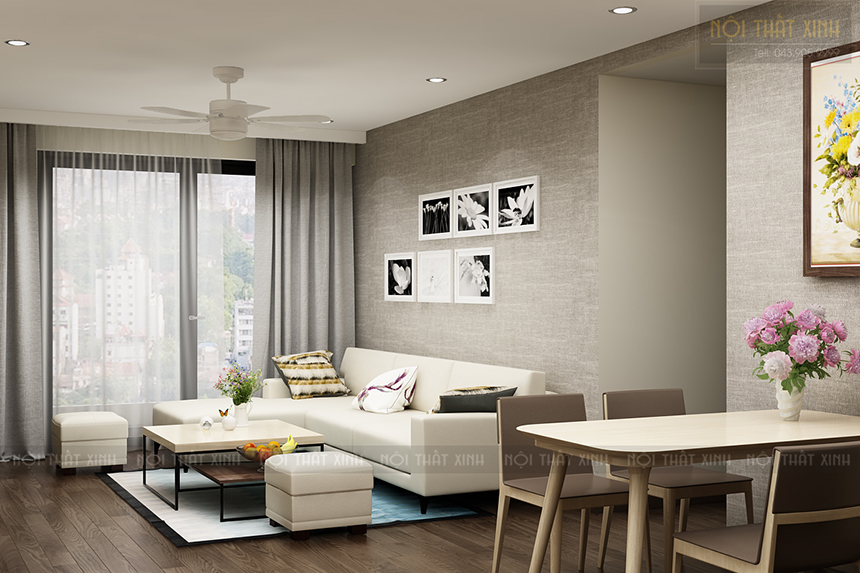 Mẫu thiết kế nội thất chung cư Eco Green City đẹp theo phong cách hiện đại