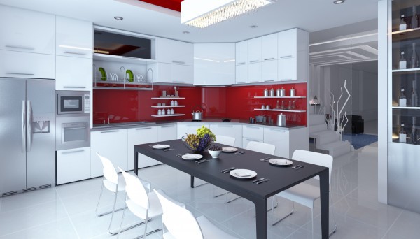 Thiết kế nội thất phòng bếp hiện đại khiến nhiều người mê mẩn