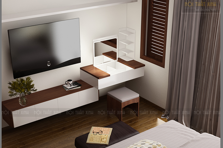 Mẫu thiết kế nội thất phòng ngủ nhà phố đẹp ở Tam Trinh - Hoàng Mai