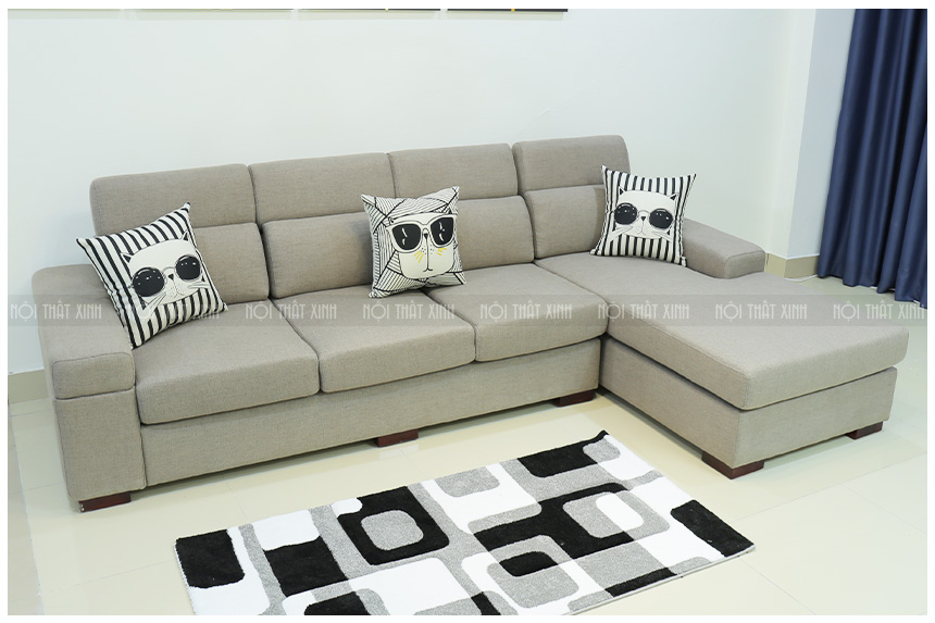 Mẫu sofa góc bọc vải đẹp cho phòng khách