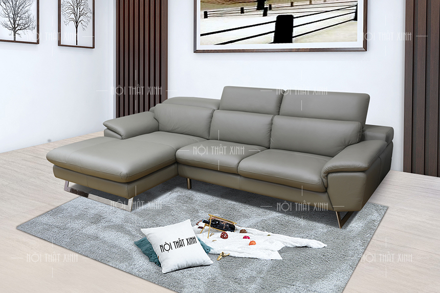 sofa phòng khách nhập khẩu thiết kế góc phải chữ L