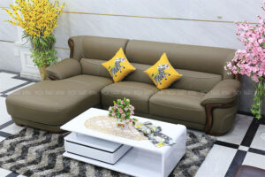 Chọn sofa da cho phòng khách rộng