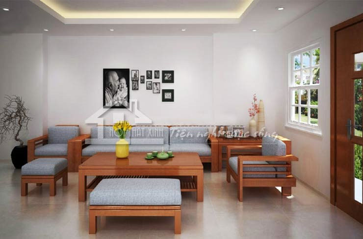 Ghế sofa gỗ lựa chọn kích thước phụ thuộc vào diện tích không gian sống trong căn nhà