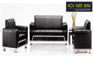 ghế sofa da rất thích hợp cho không gian văn phòng