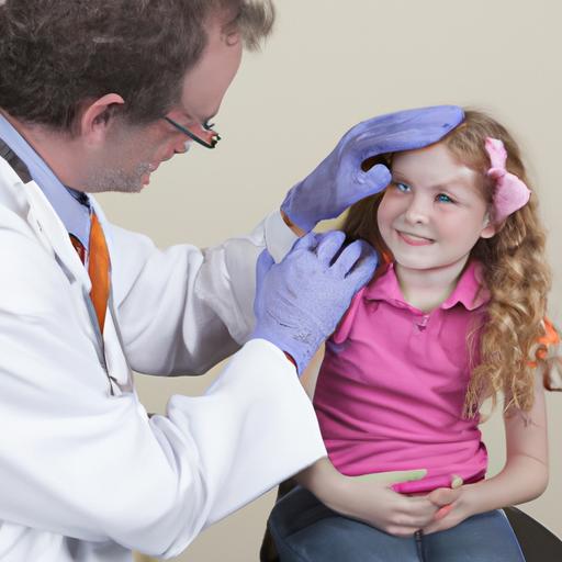 Bác sĩ kiểm tra trẻ em để xác định có bị dị ứng tôm hay không
