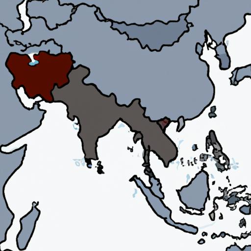 Bản đồ các quốc gia Đông Nam Á được tô sáng