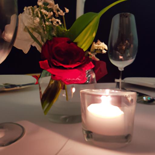 Một bó hoa để trang trí cho một bữa tối lãng mạn