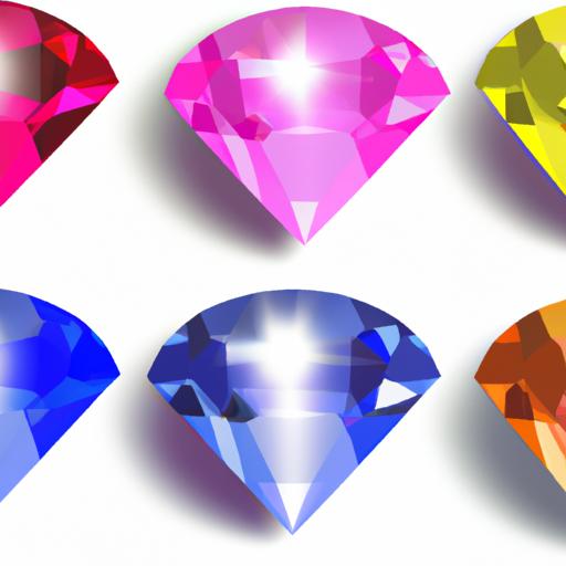 Các loại kim cương màu như hồng, vàng và xanh dương