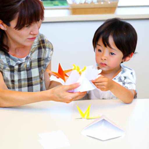 Cha mẹ và trẻ em cùng làm đồ chơi giấy