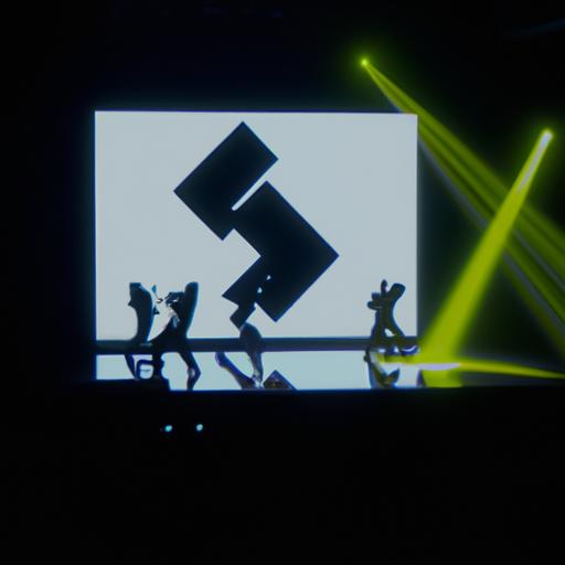 Chèn logo xuất hiện và biến mất tại góc dưới bên phải của video khi quay nhóm người nhảy trước sân khấu