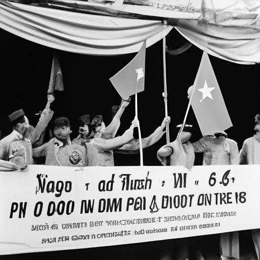 Đám đông người dân tưng bừng kỷ niệm Ngày Quốc Khánh Việt Nam vào ngày 2/9/1945