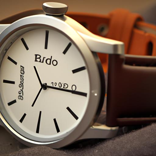 Đồng hồ Rado cổ điển với dây da nâu và mặt trắng