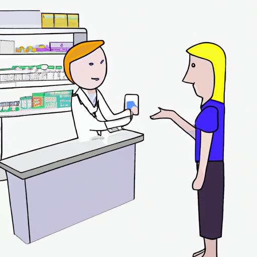 Dược sĩ hướng dẫn khách hàng về cách sử dụng paracetamol.