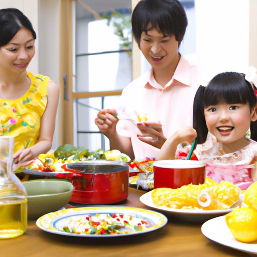 Gia đình ngồi quanh bàn ăn với các món ăn đã chế biến từ dầu nấu ăn Simply.