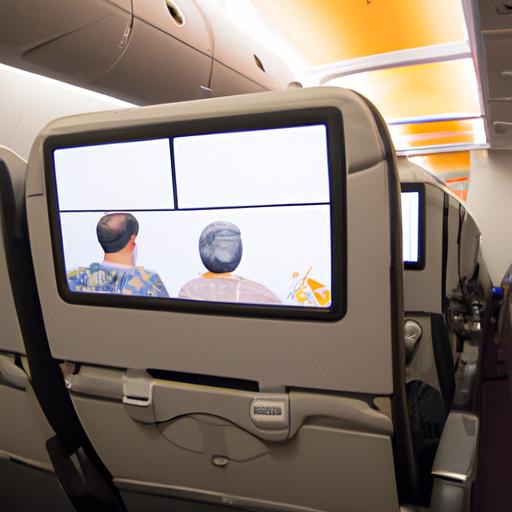 Hành khách ngồi thư giãn trong ghế và xem phim trên máy bay của Singapore Airlines
