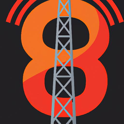 Hình minh họa của tháp điện thoại với logo của nhà mạng cung cấp số điện thoại '089'