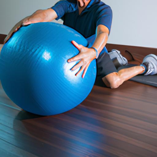 Bài tập Leg raises với sự hỗ trợ của chiếc bóng tập giúp thực hiện động tác dễ dàng hơn và hiệu quả hơn cho cơ bụng.