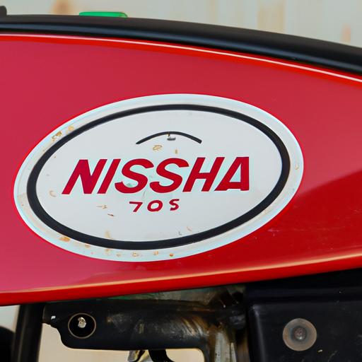 Logo Nioshima trên chiếc xe Nioshima 50cc được chụp cận cảnh