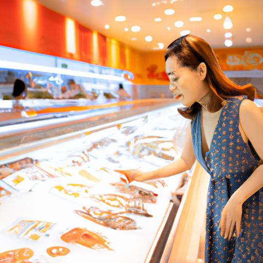 Mua sắm các loại hải sản tươi sống tại siêu thị trong Vincom Bà Triệu