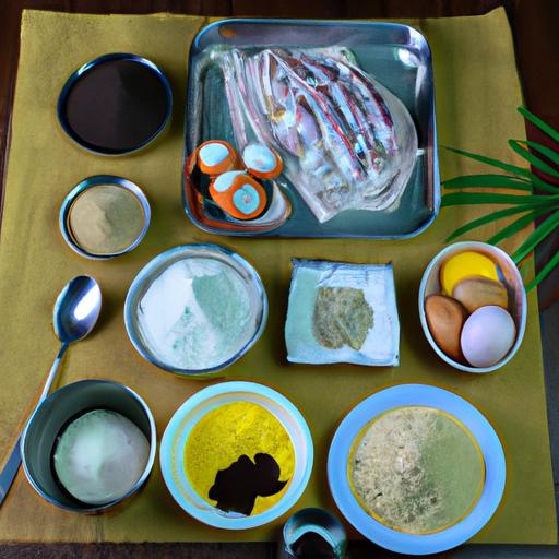 Nguyên liệu làm bánh cá Hàn Quốc gồm cá, bột mì, trứng và gia vị