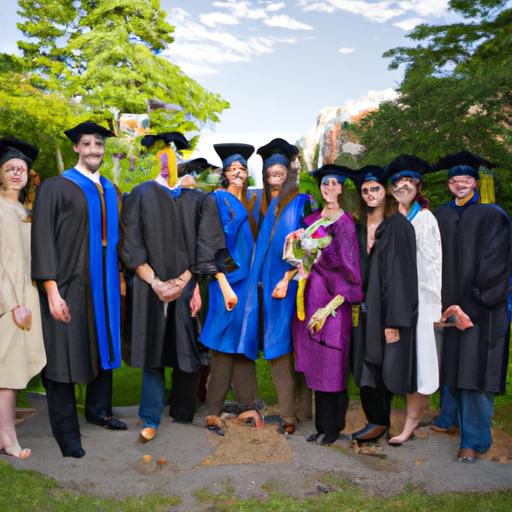 Nhóm cựu sinh viên của các ngành khác nhau tại lễ tốt nghiệp của trường Đại học D15