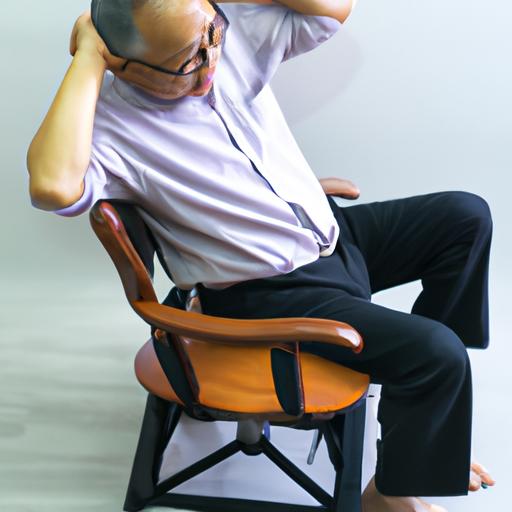Người cao tuổi sử dụng ghế xuân hoà để giảm đau lưng