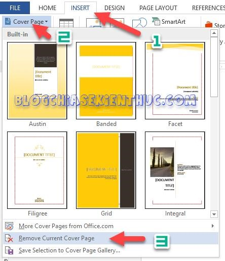 Để tạo trang bìa cho tài liệu, bạn có thể sử dụng các mẫu có sẵn trong Word với nhiều lựa chọn đa dạng để tùy chỉnh tùy theo nhu cầu, từ màu sắc, hình ảnh, đến font chữ và kích thước.