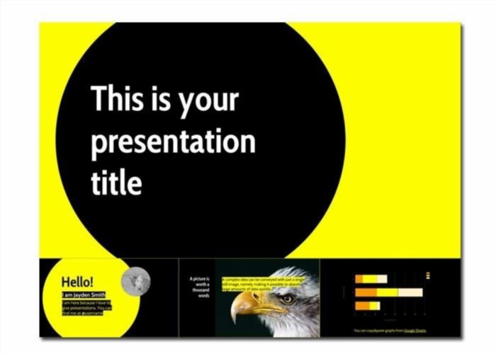 Bạn có thể tìm thấy thiết kế mẫu Google Slides miễn phí màu vàng sáng dễ sử dụng trên trang chủ của Google Slides, giúp cho bài thuyết trình của bạn trở nên nổi bật và thu hút hơn.