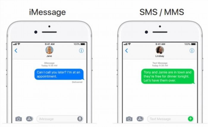 Phân biệt tin nhắn trên iMessage và tin nhắn thường, iMessage là một dịch vụ nhắn tin miễn phí giữa các thiết bị Apple với chất lượng cao hơn và tính bảo mật tốt hơn so với tin nhắn thường.