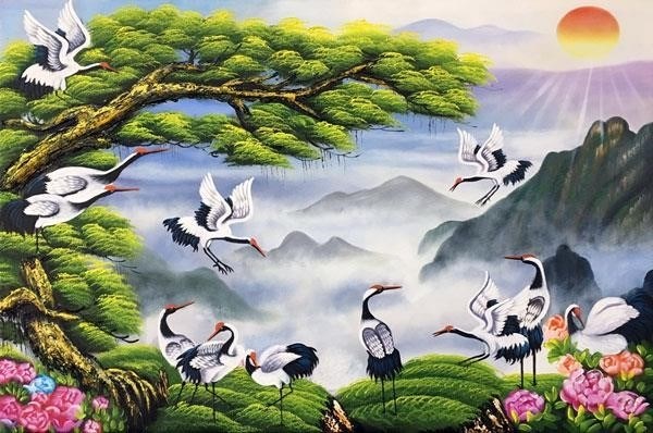 Tranh phù điêu Tùng Hạc là một tác phẩm nghệ thuật truyền thống của dân tộc Việt Nam, thể hiện sự tinh tế và tài hoa của các nghệ nhân với hình ảnh chim Tùng và Hạc được khắc hoạ trên chất liệu đá hoặc gỗ, mang đến một vẻ đẹp độc đáo và sâu sắc về ý nghĩa tâm linh.